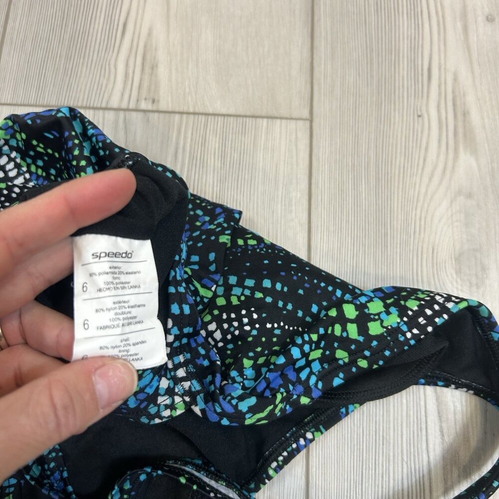 Speedo Womens Size 6 Racerback Athletic Training One Piece Swimsuit - Picture 9 of 11
